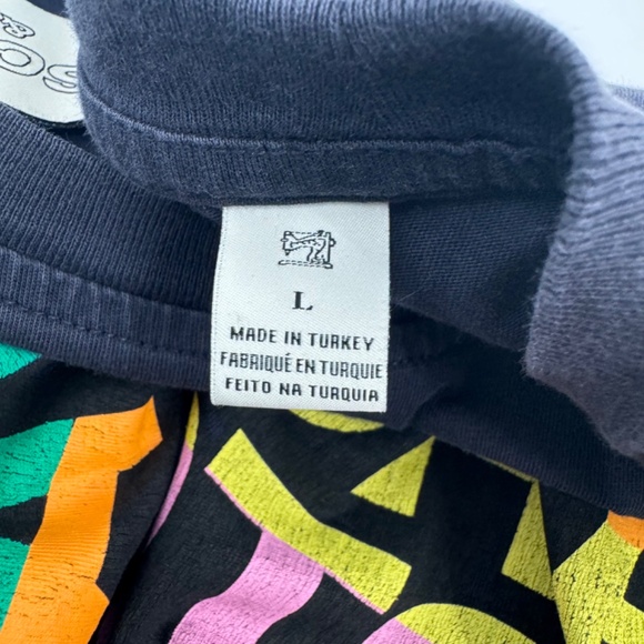 Scotch Soda T Shirt Men Large Blue Rainbow Aloha Short Sleeves Pride Graphic - Picture 7 of 9